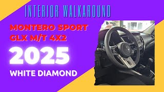 2025 Mitsubishi Montero Sport GLX MT 4X2 White Diamond  INTERIOR WALKAROUND [upl. by Selle237]