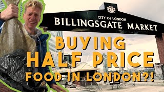 Buying HALF PRICE FOOD at London wholesale markets Visit Billingsgate Smithfield and Spitalfields [upl. by Ahrat]