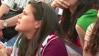 portugal and Uruguay Fans React To Edinson Cavanis Amazing World Cup Goals Ronaldos Sadness [upl. by Ahsaenat]