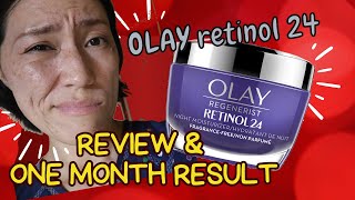 OLAY RETINOL 24 Review amp One month result 【BEFORE amp AFTER】 [upl. by Euell313]