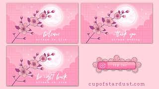 Sakura Stream Overlays Theme with Cherry Blossom Alerts  Demo Video [upl. by Nilde787]