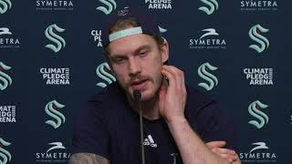 Kraken Sound Jamie Oleksiak  Nov 13 2021 Postgame [upl. by Schwitzer]