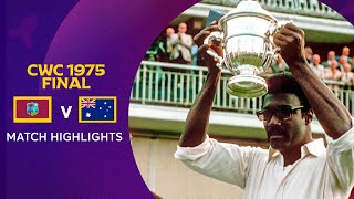 Cricket World Cup 1975 Final West Indies v Australia  Match Highlights [upl. by Caldwell]