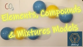 Elements Compounds amp Mixtures  Models Using Ball Pit Balls  KS3  GCSE Chemistry Tutorial [upl. by Akinna]