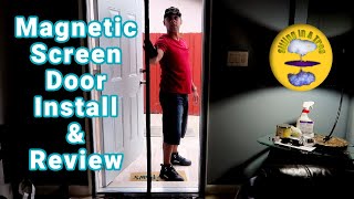 Magnetic Screen Door EASY Install and Real Use Review [upl. by Neelya]