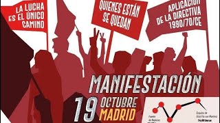 Manifestación en Madrid 19 octubre 2024 contra el Fraude de Ley [upl. by Pudendas308]