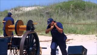 Beach Apparatus Drill at The Chicamacomico Life Saving Station  Outer Banks North Carolina [upl. by Ossie]