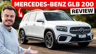 2025 MercedesBenz GLB inc 0100 amp braking review The cheapest 7 seat Benz family SUV [upl. by Garson]