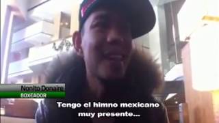 TRAVIESO VS DONAIRE  NONITO CANTA EL HIMNO DE MÉXICO [upl. by Ahcsatan773]