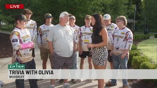 Zip Trip Woodruff Trivia With Olivia Woodruff High School Fishing Team [upl. by Arehc279]