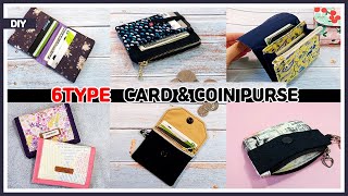 DIY 6Type card amp coin purse  mini wallet  sewing tutorial Tendersmile Handmade [upl. by Bevin]