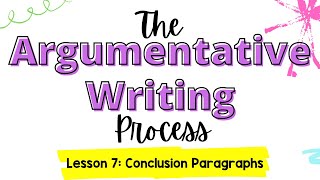 Argumentative Writing Unit  Lesson 7 Counter Arguments [upl. by Ainafetse293]