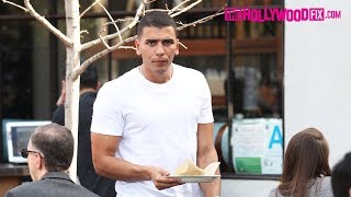 Younes Bendjima Is Asked About Proposing To Kourtney Kardashian At Zinque Cafe 12418 [upl. by Ariada]