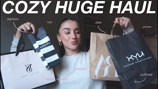 HUGE HAUL ✨ zara victoria secrets sephora pullampbear bershka urban outfitters nyx and more [upl. by Carlie]