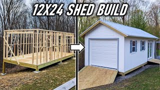 Building a 12x24 Shed  FULL BUILD [upl. by Isabel]