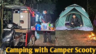 Indias first camper scooty  Only 1 in india  Camping with my camper scooty [upl. by Blader180]