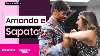 Amanda reencontra Cara de Sapato após BBB 23  Campeã surpreende ao falar sobre relação com lutador [upl. by Okoyik]