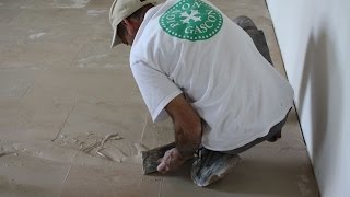 Grouting unfilled Travertine [upl. by Grayson]