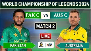 PAKISTAN vs AUSTRALIA MATCH 2 LIVE SCORES  PAK vs AUS LIVE  WORLD CHAMPIONSHIP OF LEGENDS [upl. by Soraya]