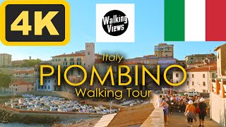 Piombino  Tuscany  Italy  Walking Tour  4K 60fps video with Captions CC [upl. by Fisoi408]