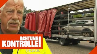 Fahrt beendet LKW muss Autos vom Anhänger abladen 22  Achtung Kontrolle  Kabel Eins [upl. by Aierb247]