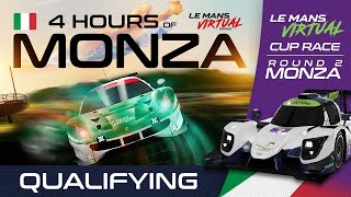 LIVE 4 Hours of Monza Qualifying  Le Mans Virtual Series 2022 [upl. by Nydnarb]