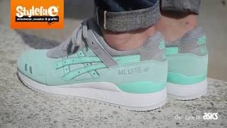 Asics Gel Lyte III Sneaker turquoise grey OnFeet Stylefile [upl. by Lorollas]