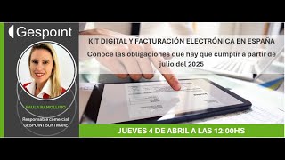 Webinar Facturación electrónica en España Obligaciones a partir del 2025 [upl. by Berty]