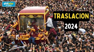 Traslacion 2024 Imahe ng Itim na Nazareno habang binabaybay ang Carlos Palanca St at mga deboto [upl. by Zetrom]