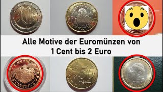 ALLE EUROMÜNZEN  Wertvolle Sammlung  1 Cent bis 2 Euro [upl. by Egor]