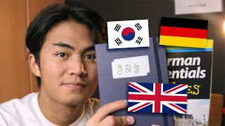 Caraku belajar bahasa asing secara otodidak Inggris Korea Jerman [upl. by Anailuy]