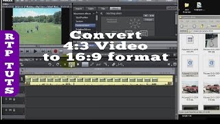 Magix Movie Edit Pro 2013 How to Convert a 43 Movie into a 169 with no black borders [upl. by Sashenka]