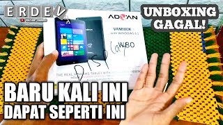 Unboxing gagal Advan Vanbook W80  Tablet dengan OS Windows [upl. by Yddur]