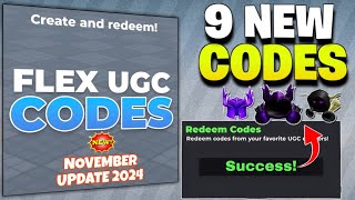 ⚠️HURRYUP⚠️ ALL WORKING CODES FOR FLEX UGC IN NOVEMBER 2024  ROBLOX FLEX UGC CODES  CRAZY GAMER [upl. by Uolymme440]