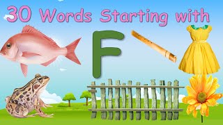 30 Words Starting with Letter F  Letter F words  Words that starts with F [upl. by Rebmeced]