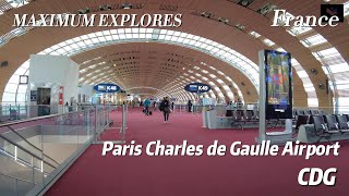 Paris Charles de Gaulle Airport  terminal walk tour [upl. by Rehpretsirhc]