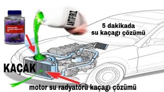 Motor suyu kaçagını kesmek engellemek radyatör su kaçağı nasıl önlenir BECERI TV [upl. by Bates265]