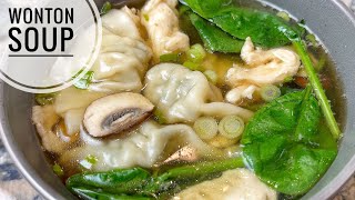 Wonton Soup  Easy Chicken Wonton Soup Recipe  How To Cook Frozen Wonton [upl. by Alphonsa120]