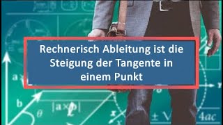 Rechnerisch Ableitung ist die Steigung der Tangente in einem Punkt [upl. by Gerrard691]