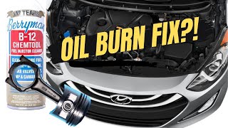 Car Burns Oil  Fixed Piston Rings Soaking with B12 Hyundai Elantra [upl. by Nahtiek406]