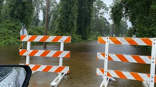 Inland Horry County roads experience flooding closures during Tropical Storm Debby [upl. by Emarej]