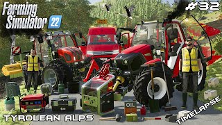 TURNING MEADOWS INTO FIELDS WITH MULCHER amp PLOW  Tyrolean Alps  Farming Simulator 22  Episode 32 [upl. by Adnohsat901]