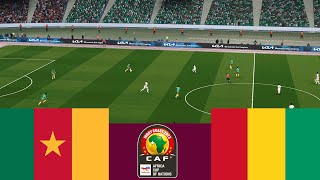 Cameroon 1 vs 1 Guinea 2024 CAF Full match Video game simulation PES 2021 [upl. by Haya]