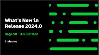 Sage 50 US  Whats New in Release 20240 [upl. by Sateia]