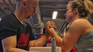 PRACTICING WITH WORLD CHAMPIONS  MIXED ARMWRESTLING  FIA REISEK HEIDI ANDERSSON ELIN JANEHEIM [upl. by Junno]