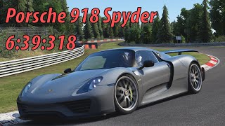 Porsche 918 Spyder  Nordschleife World Record 639318  Assetto Corsa [upl. by Chilt486]