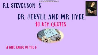 GCSE English Literature RL Stevensons Jekyll and Hyde 10 key quotes [upl. by Ohs356]