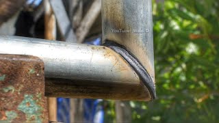 2 Professional thin galvanized pipe welding techniques [upl. by Aicineohp]