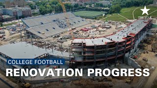 Take A Peek At Renovations Of David Booth Kansas Memorial Stadium In Lawrence Kansas [upl. by Etnahc]