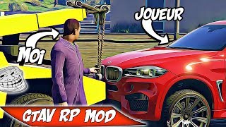 JE ME TRANSFORME EN PNJ ET JE VOLE LES VOITURES DES JOUEURS  GTAV RP MOD [upl. by Enaffit]